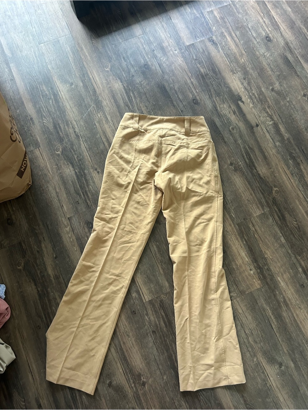 Women’s Beige Straight-Leg Trousers